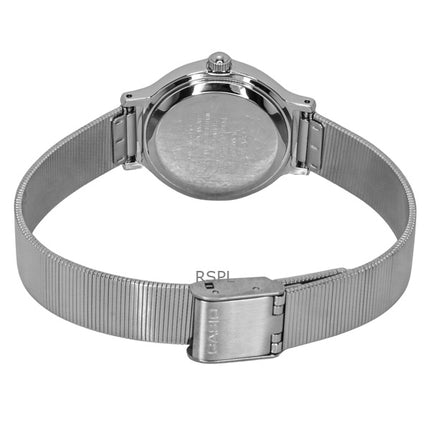 Montre analogique Casio Standard pour femme, acier inoxydable, cadran noir, quartz, LTP-B170D-1BV