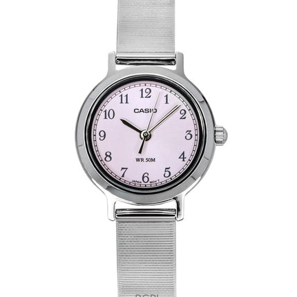 Montre analogique Casio Standard pour femme, acier inoxydable, cadran rose, quartz, LTP-B170D-4BV