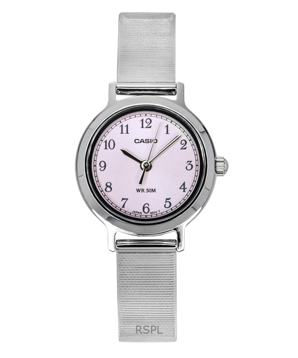 Montre analogique Casio Standard pour femme, acier inoxydable, cadran rose, quartz, LTP-B170D-4BV