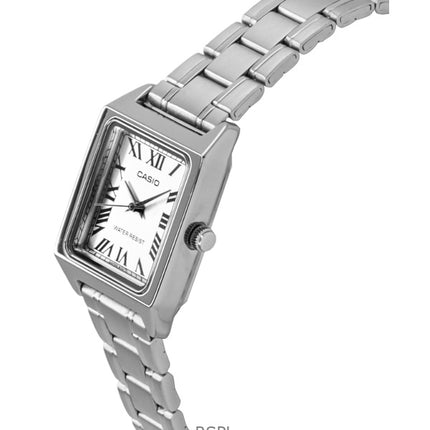 Montre analogique Casio Standard pour femme, acier inoxydable, cadran argenté, quartz, LTP-V007D-7B
