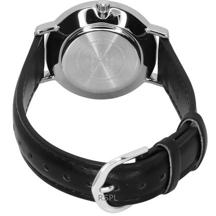 Montre analogique Casio pour femme avec bracelet en cuir et cadran blanc LTP-VT04L-7A2