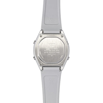 Montre Casio Digital à bracelet en résine, cadran blanc, mouvement à quartz, unisexe LW-204-7A