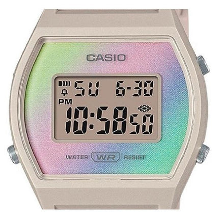 Montre pour femme Casio Digital Resin Strap, cadran multicolore, quartz LW-205H-4