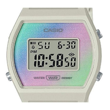 Montre pour femme Casio Digital Resin Strap, cadran multicolore, quartz LW-205H-8