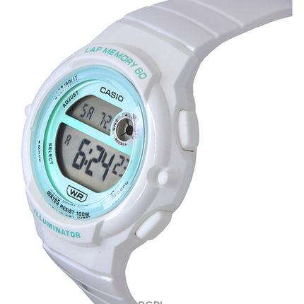 Montre Casio Standard Digital pour femme, bracelet en résine blanche, quartz LWS-1200H-7A3V, 100 m