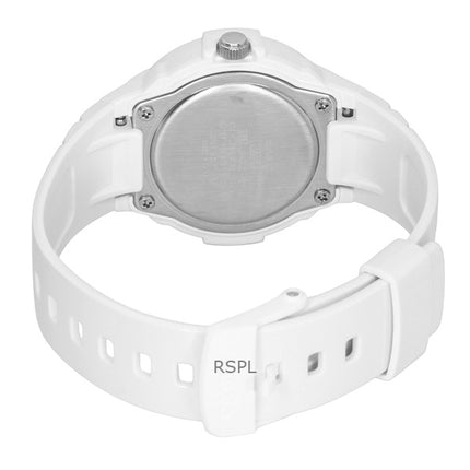 Montre Casio LX-800H-7A1V pour femme, analogique, bracelet en résine biosourcée, cadran blanc, mouvement à quartz, étanche à 100 m