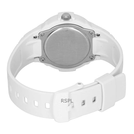 Montre Casio LX-800H-7A2V pour femme, analogique, bracelet en résine biosourcée, cadran blanc, mouvement à quartz, étanche à 100 m