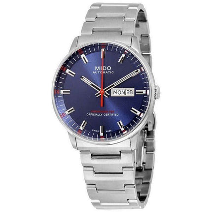 Montre Mido Commander Chronometer en acier inoxydable avec cadran bleu automatique M021.431.11.041.00 pour homme