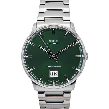 Montre homme Mido Commander Big Date, acier inoxydable, cadran vert, automatique, M021.626.11.091.00