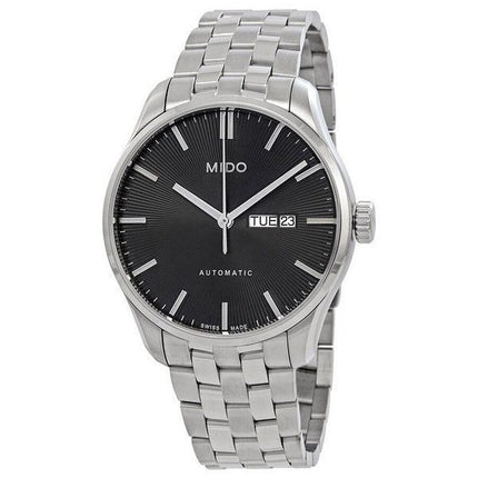 Montre pour homme Mido Belluna Sunray en acier inoxydable avec cadran anthracite automatique M024.630.11.061.00