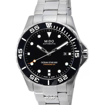 Mido Ocean Star 600 Chronomètre Cadran Noir Automatique Diver',s M026.608.11.051.00 M0266081105100 600M Montre Homme