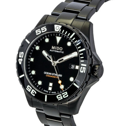 Montre homme Mido Ocean Star 600 Édition Spéciale, cadran noir, automatique, étanche à 600 m, référence M026.608.33.051.00, avec bracelet supplémentaire.