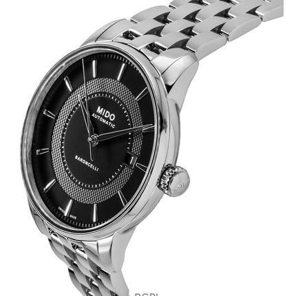 Montre homme Mido Baroncelli Signature en acier inoxydable, cadran noir, automatique, M037.407.11.051.01