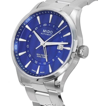 Mido Multifort Dual Time Cadran Bleu Automatique M038.429.11.041.00 M0384291104100 Montre Homme