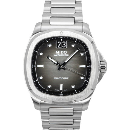 Montre homme Mido Multifort TV Big Date, acier inoxydable, cadran gris, automatique, M049.526.11.081.00 100 100M