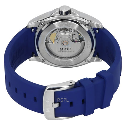 Montre homme Mido Multifort TV Big Date, bracelet en caoutchouc, cadran bleu, automatique, M049.526.17.041.00, 100 m