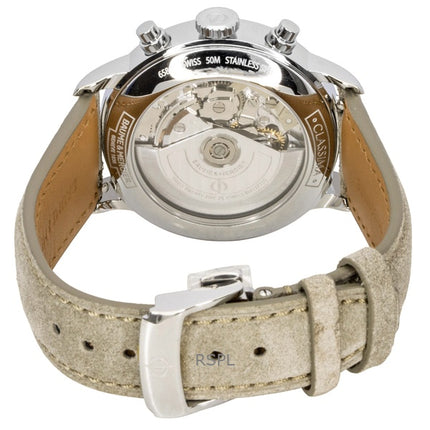 Montre homme Baume &amp; Mercier Classima Chronographe, bracelet cuir, cadran beige, automatique M0A10782