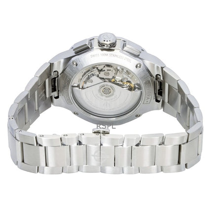 Montre homme Baume &amp; Mercier Riviera Chronographe, boîtier en acier inoxydable, cadran noir, automatique, référence M0A10825, étanche à 100 m