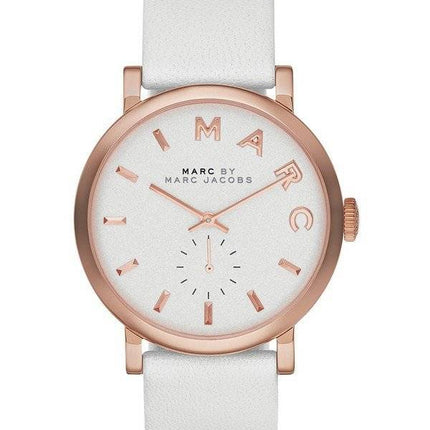 Marc By Marc Jacobs Baker cadran blanc bracelet en cuir de montre de MBM1283 femmes