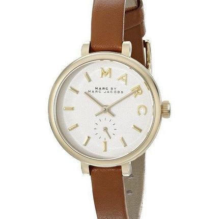 Marc By Marc Jacobs Sally cadran blanc en cuir brun Montre Strap MBM1351 femmes