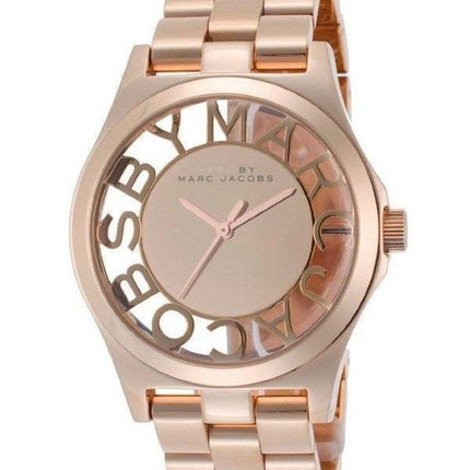Marc By Marc Jacobs Henry Skeleton en or rose avec cadran de MBM3207 femmes