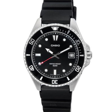 Montre Casio Standard analogique en résine avec cadran noir et quartz MDV-10-1A1 pour homme