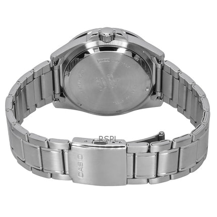 Montre Casio Standard analogique en acier inoxydable avec cadran noir et quartz MDV-107D-1A1 200M pour homme