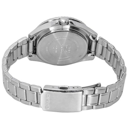 Montre Casio Standard analogique en acier inoxydable avec cadran noir et quartz MDV-107D-1A1 200M pour homme