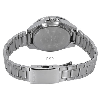 Montre Casio Standard analogique en acier inoxydable avec cadran noir et quartz MDV-10D-1A2 pour homme