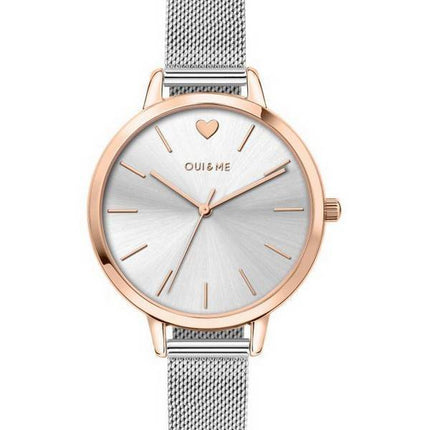 Montre Femme Oui &amp, Me Amourette Cadran Argent Acier Inoxydable Quartz ME010011