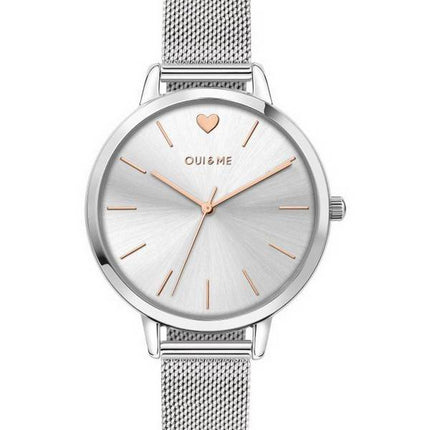 Montre Femme Oui &amp, Me Amourette Cadran Argent Acier Inoxydable Quartz ME010022