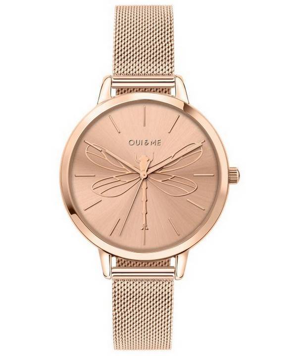 Montre Femme Oui &amp, Me Grande Amourette Or Rose Acier Inoxydable Quartz ME010035