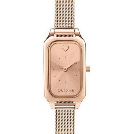 Montre Oui &amp, Me Finette en acier inoxydable ton or rose à quartz ME010114 pour femme