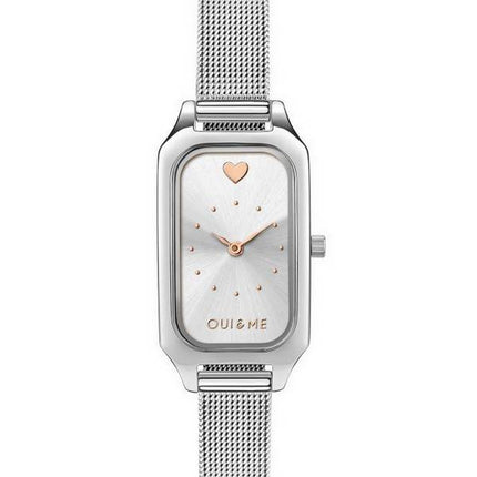 Montre Femme Oui &amp, Me Finette Cadran Argent En Acier Inoxydable Quartz ME010115