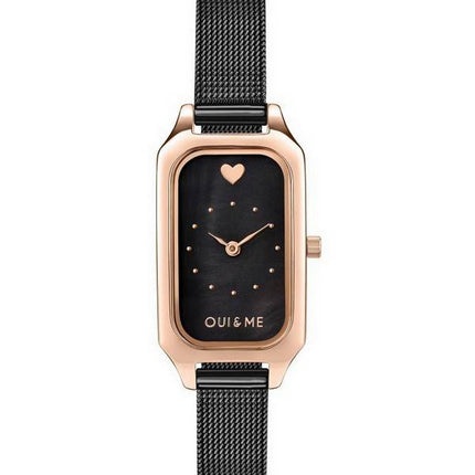 Montre Femme Oui &amp, Me Finette Rose Black Mop Cadran Acier Inoxydable Quartz ME010117