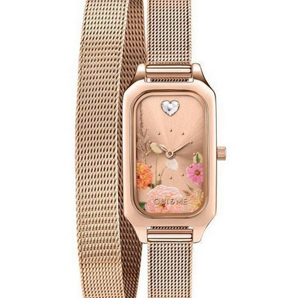 Montre pour femme Oui &  Me Finette en acier inoxydable ton or rose à quartz ME010164
