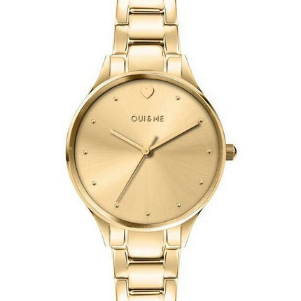 Montre pour femme Oui &  Me Petite Bichette en acier inoxydable à quartz doré ME010215