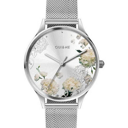 Montre Femme Oui &  Me Bichette Argent Sunray Cadran Acier Inoxydable Quartz ME010253
