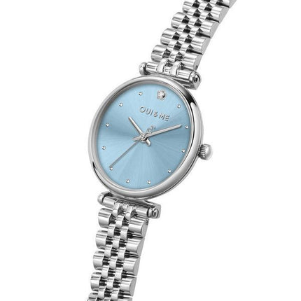 Montre Oui &amp, Me Etoile en acier inoxydable avec cadran bleu et quartz ME010293 pour femme