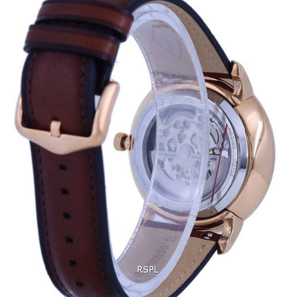 Montre Homme Fossil Neutra Skeleton Cuir Cadran Noir Automatique ME3195