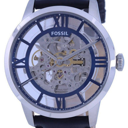 Montre pour homme Fossil Townsman Skeleton Dial Bracelet en cuir automatique ME3200