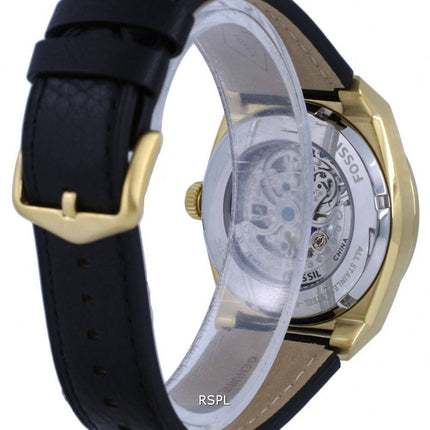 Montre Homme Fossil Everett Skeleton Cuir Cadran Noir Automatique ME3208