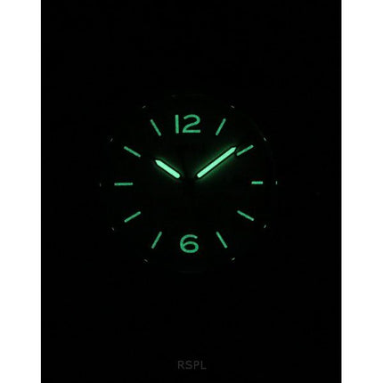 Montre unisexe Fossil Heritage Brown LiteHide, bracelet en cuir, cadran crème, automatique ME3221