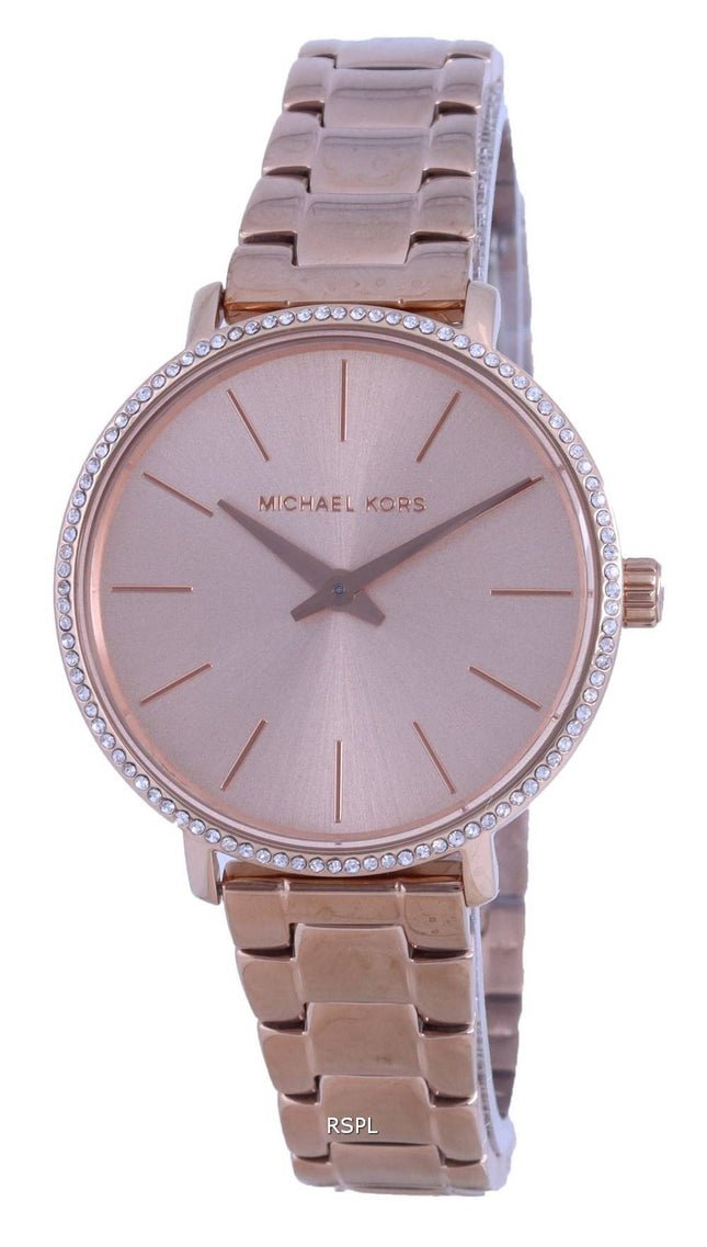 Montre Femme Michael Kors Pyper Cadran Or Rose Quartz MK1040 Avec Coffret Cadeau