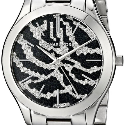 Michael Kors piste Zebra Motif pavé de cristal Cadran de MK3314 femmes