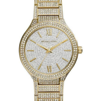 Michael Kors Kerry cristal Pave Dial Gold Tone Montre MK3360 femmes