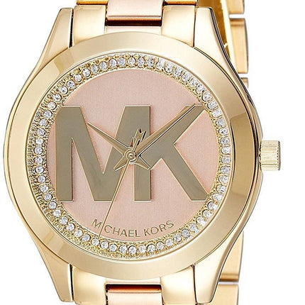 Montre Michael Kors Mini piste Slim Quartz diamant Accent MK3650 féminin