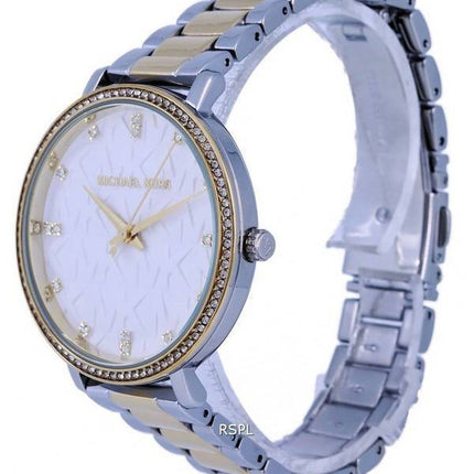 Michael Kors Pyper Crystal Accents Deux Tons Acier Inoxydable Quartz MK4595 Montre Femme