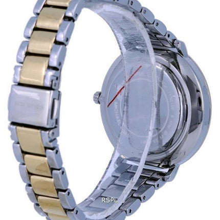 Michael Kors Pyper Crystal Accents Deux Tons Acier Inoxydable Quartz MK4595 Montre Femme