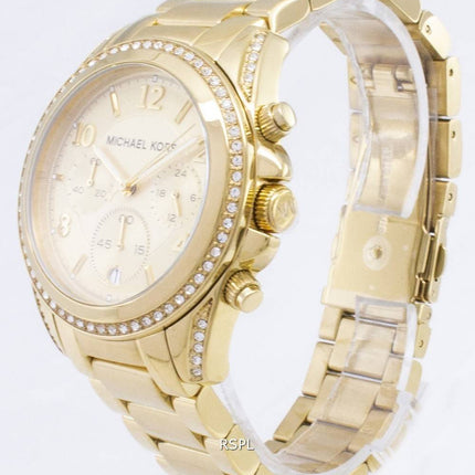Michael Kors piste d'or Montre chronographe Glitz MK5166 femmes